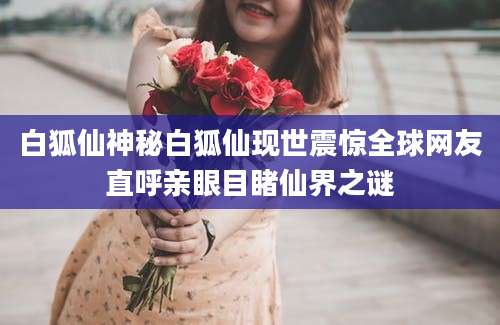 白狐仙神秘白狐仙现世震惊全球网友直呼亲眼目睹仙界之谜