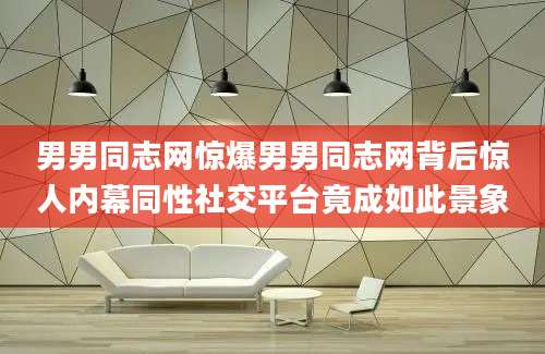 男男同志网惊爆男男同志网背后惊人内幕同性社交平台竟成如此景象