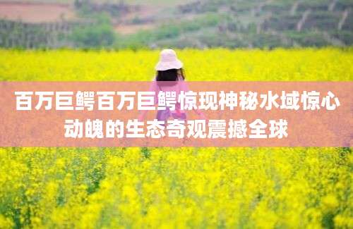 百万巨鳄百万巨鳄惊现神秘水域惊心动魄的生态奇观震撼全球