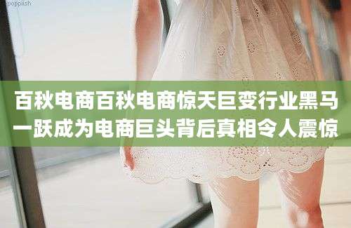 百秋电商百秋电商惊天巨变行业黑马一跃成为电商巨头背后真相令人震惊