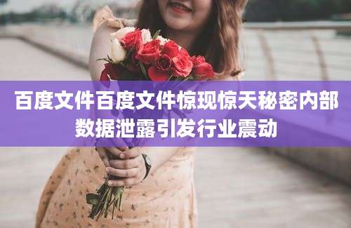 百度文件百度文件惊现惊天秘密内部数据泄露引发行业震动