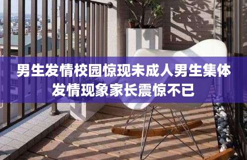 男生发情校园惊现未成人男生集体发情现象家长震惊不已