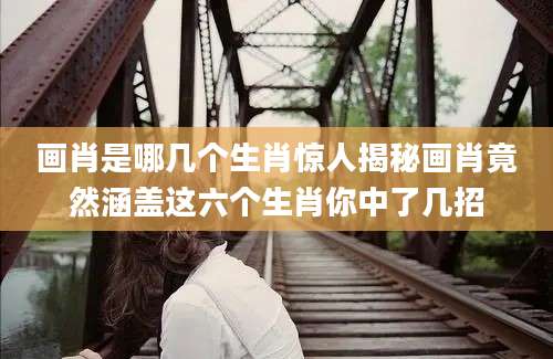 画肖是哪几个生肖惊人揭秘画肖竟然涵盖这六个生肖你中了几招