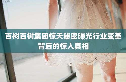 百树百树集团惊天秘密曝光行业变革背后的惊人真相