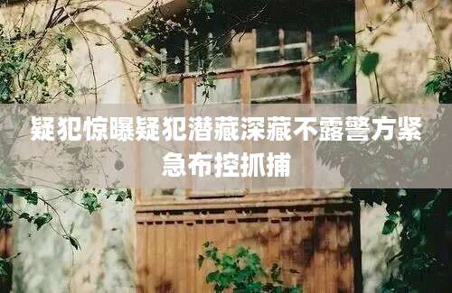 疑犯惊曝疑犯潜藏深藏不露警方紧急布控抓捕