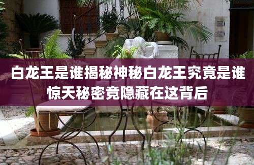 白龙王是谁揭秘神秘白龙王究竟是谁惊天秘密竟隐藏在这背后