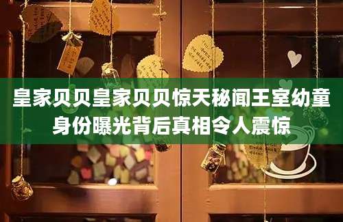 皇家贝贝皇家贝贝惊天秘闻王室幼童身份曝光背后真相令人震惊