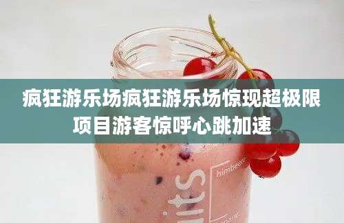 疯狂游乐场疯狂游乐场惊现超极限项目游客惊呼心跳加速