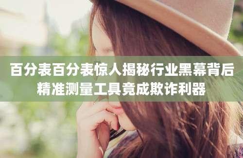 百分表百分表惊人揭秘行业黑幕背后精准测量工具竟成欺诈利器