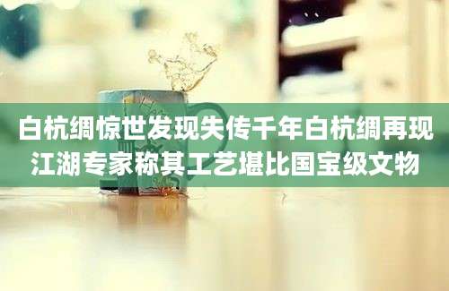 白杭绸惊世发现失传千年白杭绸再现江湖专家称其工艺堪比国宝级文物