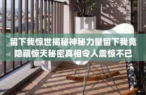 留下我惊世揭秘神秘力量留下我竟隐藏惊天秘密真相令人震惊不已