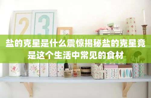盐的克星是什么震惊揭秘盐的克星竟是这个生活中常见的食材