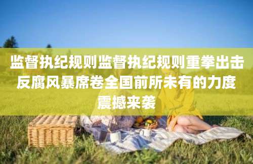 监督执纪规则监督执纪规则重拳出击反腐风暴席卷全国前所未有的力度震撼来袭