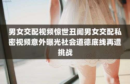 男女交配视频惊世丑闻男女交配私密视频意外曝光社会道德底线再遭挑战