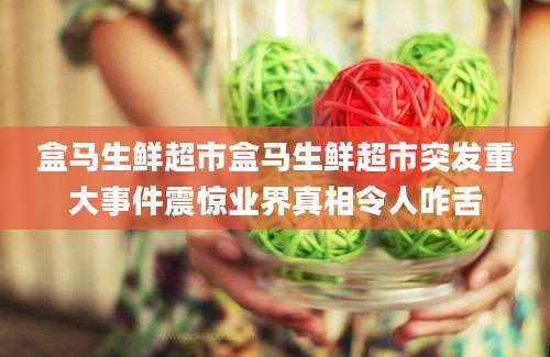 盒马生鲜超市盒马生鲜超市突发重大事件震惊业界真相令人咋舌
