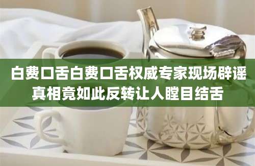 白费口舌白费口舌权威专家现场辟谣真相竟如此反转让人瞠目结舌