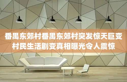 番禺东郊村番禺东郊村突发惊天巨变村民生活剧变真相曝光令人震惊