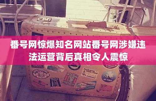 番号网惊爆知名网站番号网涉嫌违法运营背后真相令人震惊