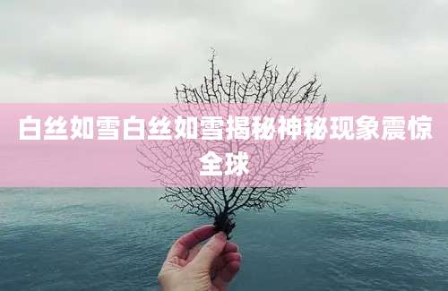 白丝如雪白丝如雪揭秘神秘现象震惊全球