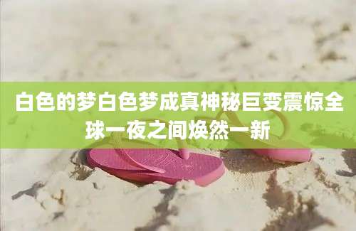 白色的梦白色梦成真神秘巨变震惊全球一夜之间焕然一新